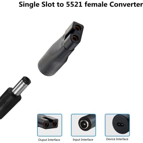 New DC Converter for Shaver Hair Clipper DC5.5*2.1mm Male To C8 Tail Female Power Supply Conversion Interface Plug Adapter