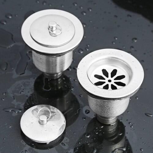 1PC Stainless Steel Wash Basin Drains Filter Universal Sink Strainer Hair Sewer Outfall Bathtub Plug Bathroom Hardwa Accessories