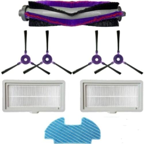 Roller Soft Side Brush Filter Mop Cloth for Midea VCR08 MR09 I5 Robot Vacuum Cleaner Parts Cloth Replacement Kit