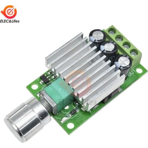 DC 12V-30V 6V 12V 24V 30V 10A PWM DC Motor Speed Controller Governor Heat Sink Speed Regulator LED Dimming Dimmer Speed Control