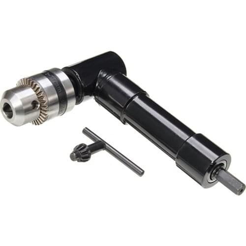 90 Degree Right Angle Electric Drill Corner 8mm Hex Shank Turning Device Bend Extending Three-jaw Chuck 1-10mm Drill Adapter