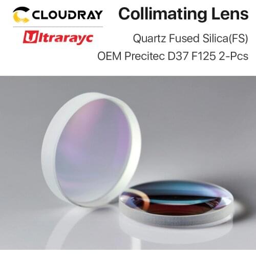 Ultrarayc Spherical Focusing Lens D37 F75 F100 F125mm Precitec Quartz Fused Silica Lens for High Energy Fiber Laser