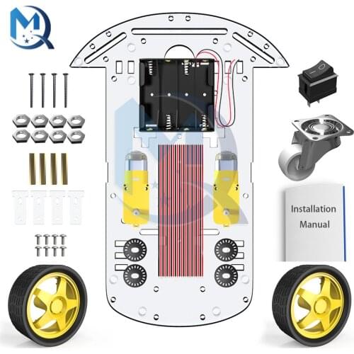 Electric Toys with Speed Encoder 2WD Smart Car Chassis Kits Intelligent Robot Car DIY For Arduino