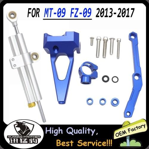 MT-09 MT09 Motorcycle Steering Stabilize Damper Bracket Mount CNC Motorbike FOR YAMAHA MT-09 MT09 FZ09 FZ-09 2013-2017 2015 2014