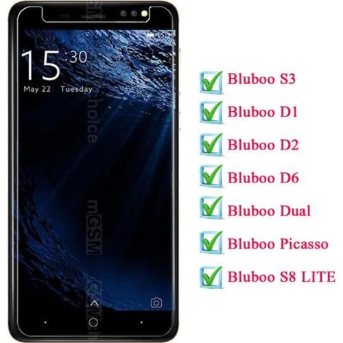 Tempered Glass For Bluboo S3 D1 D2 D6 Dual Picasso S8 Plus Screen Protector Protective Glass Film For Bluboo S3 Mobile Phone