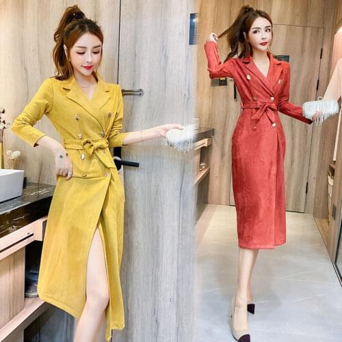Women 2021 Spring Autumn New Fashion Slim OL Temperament Long Sleeve Work Pencil Dress Female Elegant Long Sleeve Dresses Y196