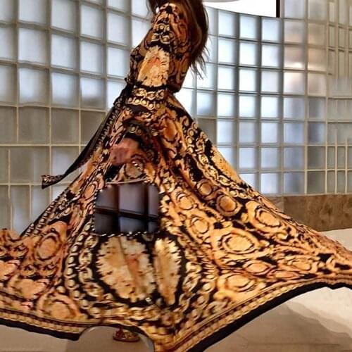 Elegant design dress sexy deep V slit dress print long dress 02-DS-svkcly