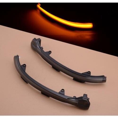 1 Pair Car Auto Smoked LED Dynamic Turn Signal Light Side Mirror Indicator Fit for VW Golf 7 & 7.5 Touran Jetta MK7