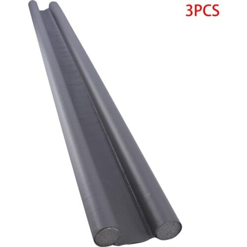 3 Pieces Under Door Stopper Home Dorm Bedroom Sound Proof Noise Reduction Door EVA Draft Stopper, Grey