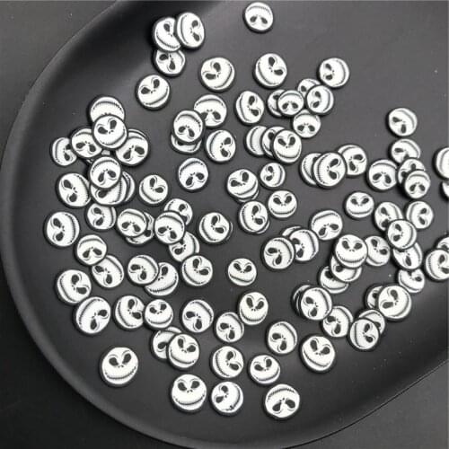 50g Ghost Mix Polymer Clay Slices Sprinkles for Kids Diy,Craft/Nail Art/Scrapbook Decoration,Filler Polymer Clay Embellishments