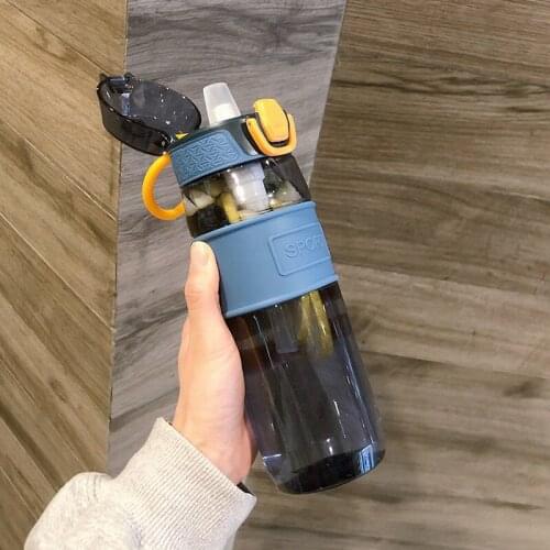 550/700/800ML Water Bottles 18.5//23.5/27 Oz Sports Water Cup Male Fitness Water Bottle Straw Cup Large-capacity Anti-fall Water