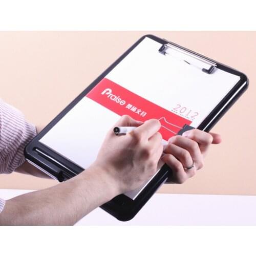 A4 Size Plastic Storage Clipboard Box File Document Clip Case for Students Teachers Sales Utility Industrial Office Professional