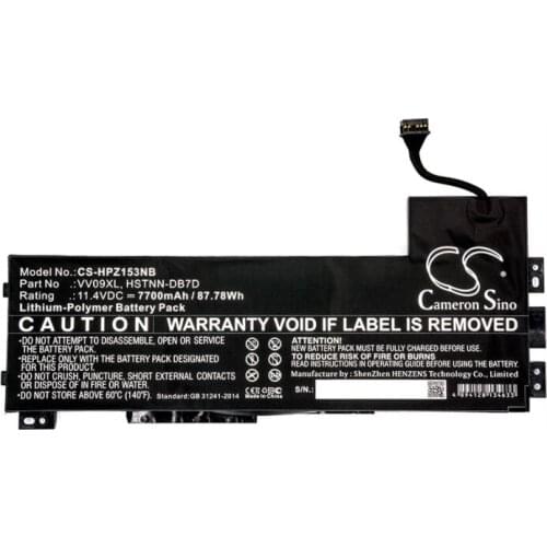 Cameron Sino 7700mAh battery for HP ZBook 15 G3 17 808398-2B1 808398-2C1 HSTNN-DB7D VV09XL Notebook, Laptop Battery