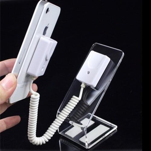 Phone acrylic shelf display showing stand phone holder stand magnetic adhesive Anti-theft system phone rack
