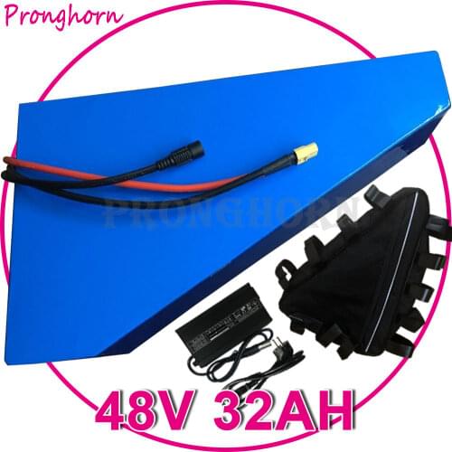 Long Range 48V 16Ah 18Ah 20Ah 22Ah 25Ah 30Ah Electric Bicycle Triangle Battery for 1000W 750W 500W Bafang BBS01 BBS02 TSDZ2 Kits