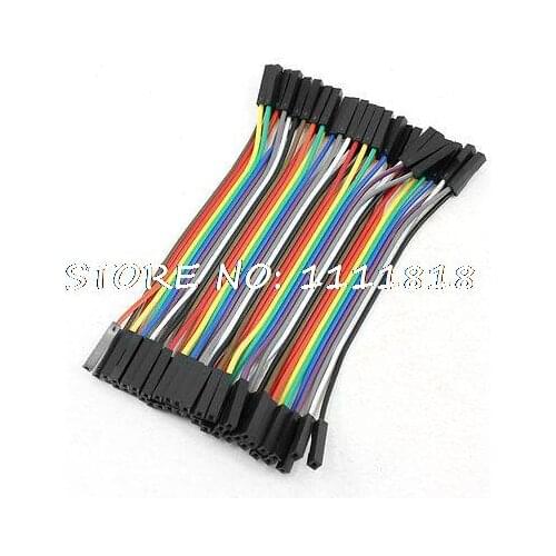 Colored 40 Pin Female Connector Test Line Wire 2.54mm Pitch 11cm Length