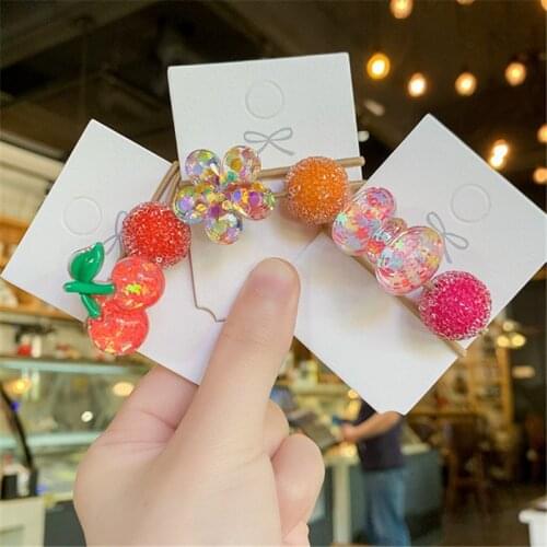 Cartoon Fruit Kids Children Headwear Baby Hairring Headdress Elastic Hair Bands Girls Accessories
