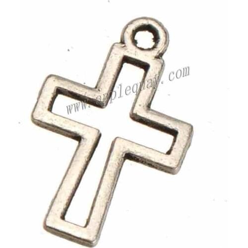 DIY Charms Bracelets Necklaces Pendants Jewelry Making Religious Crosses Open Metal Earring Hairpin Accessories 16*10*1mm 200pcs