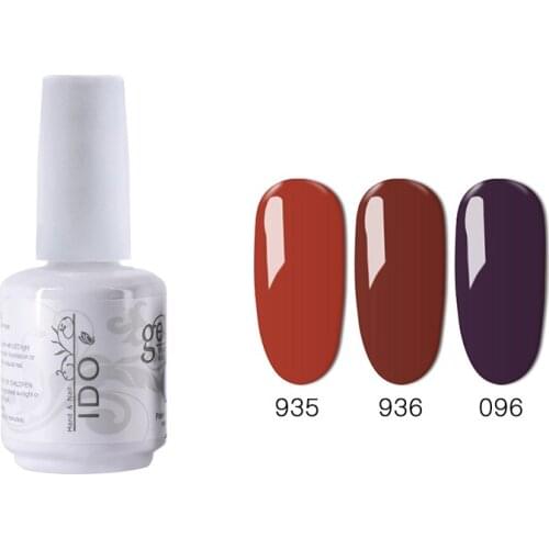 24pcs/ Lot IDO Nails Gel polish 15ml Carnelian Color Gel Series UV Gel Nails Polish Vernis Semi High quality Glue LED soak off