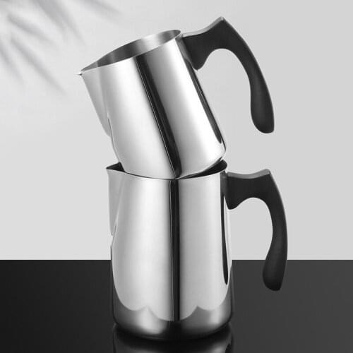 Stainless Steel Pull Flower Cup Fronting Coffee Pitcher Milk Foam Cup Milk Pot Non-stick Milk Jug Coffeeware Coffee Foam Tool