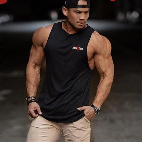 Brand Fashion New Fitness Tank Top Men Gym Clothing Bodybuilding Workout Mesh Musculation Singlets Sleeveless Muscle Shirt Vest