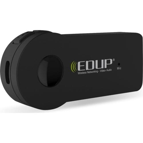 EDUP Music Bluetooth Receiver For Car 3.5mm Aux Plug Bluetooth4.1 Version Mic With Male-to-Male Audio Connector USB Charger Port