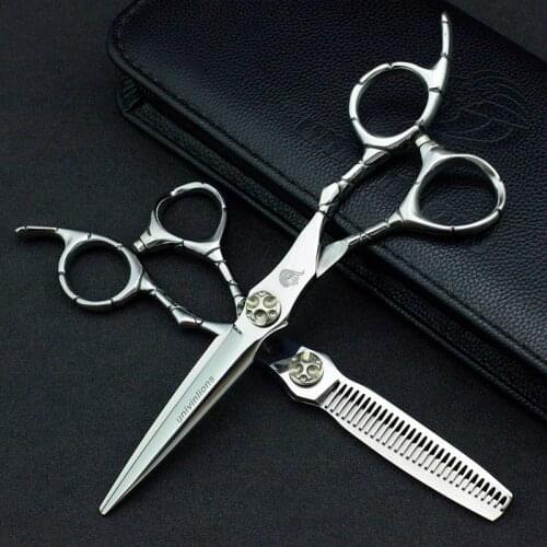6" Professional Hairdressing Scissors Hairdresser Salon Barber Shop Scissors Hair Cutting Set Thinning Shears Haircutter Kit