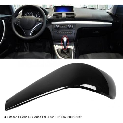 Left-Hand Driving Gear Shift Head Cover Handle Catch Trim Sticker Fits for BMW 1 Series E90 E92 E93 E87 2005 2006 2007 2008-2012