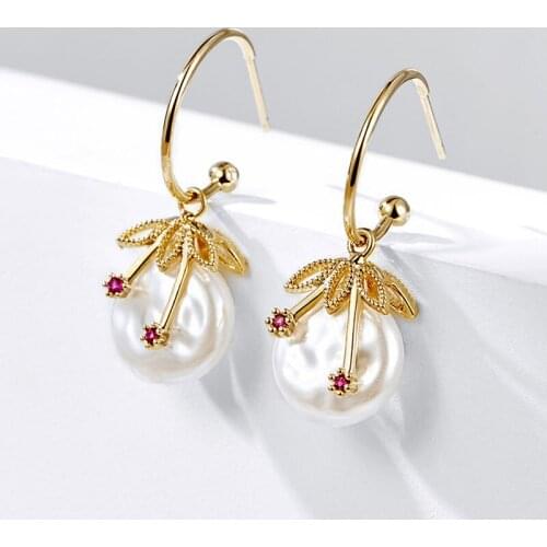 2021 New Trendy Female Drop Earrings Temperament High Sense Shell Pearl Pendant Hanging Dangle Earrings for Women Korean Jewelry