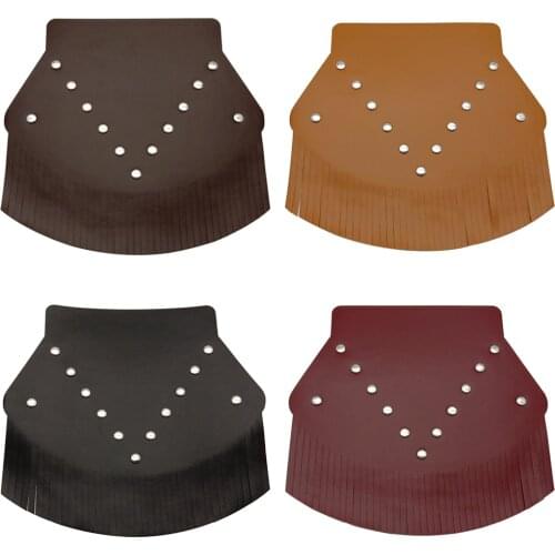 Front Motorcycle Fender Mudguard Cover Leather Mud Flap Fringed For Indian Old School Chieftain Chief Vintage Custom