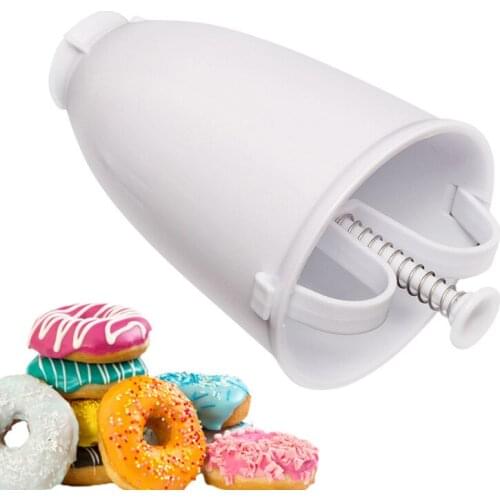 Donut Mould Easy Fast Portable Donut Maker Manual Waffle Dispenser Doughnut Machine Waffle Plastic Lightweight Deep Fry