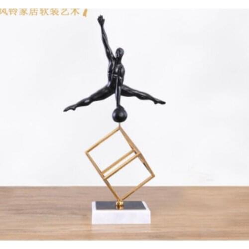 Sample room pieces of light luxury marble gymnastics modern style sample room creative metal resin sculpture crafts statue home