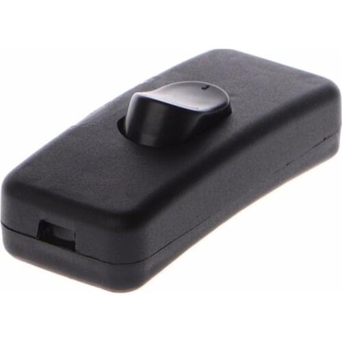 Universal Switches AC 110-250V 2A Inline Lighting Lamp Plastic In Line Cord Rocker Switch