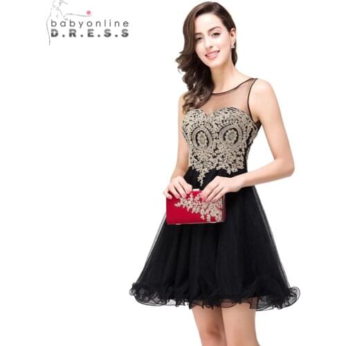 Instock Lovely Chiffon Lace Short Homecoming Dresses Vestidos de Renda ElegantMini A-line Prom Dresses Vestido de Festa Curto