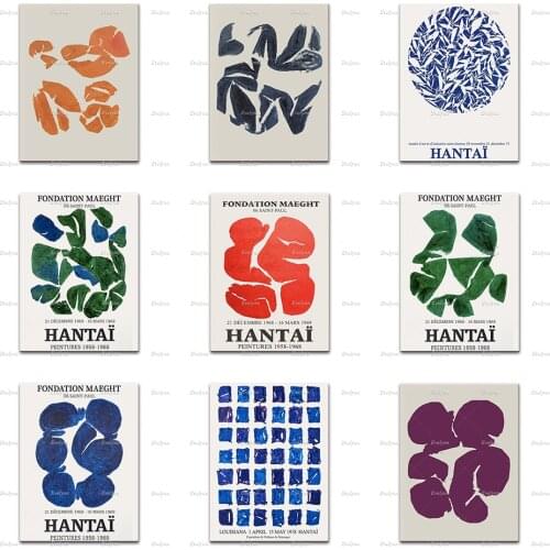 Simon Hantai Exhibition Vintage Poster, Home Decor Prints Wall Art Canvas Living Room Decoration Canvas Painting Unique Gift