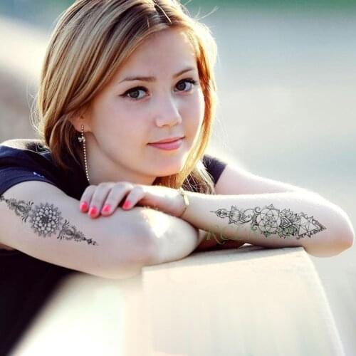 Waterproof Temporary Tattoo Sticker Mandala Flower tatto flash tatoo fake tattoos tatouage kit completo for girl women men