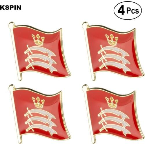 MIDDLESEX Lapel Pin Flag badge Brooch Pins Badges 4pcs