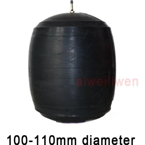 100mm to 110mm Water plugging airbag water shutoff balloon municipal pipeline gas bag Rubber stopper Inflatable Test Closed ball