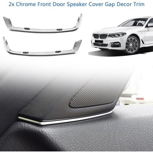 2pcs Front Door Speaker Cover Gap Decor Trim Car Stytling Car Interior Accessories Tools BMW 5 Series F10 2011-2013 MGO3