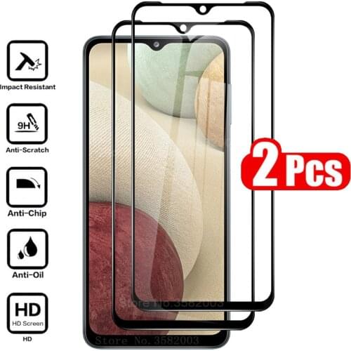 2pcs protector glass For samsung a12 screen protector For samsung a 12 12a tempered glass galaxi a12 2021 phone full cover films