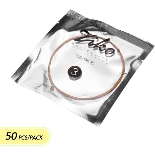 50pcs/pack Single String Acoustic Folk Guitar String Replacement Hexagon Alloy Steel Core Bronze Wound Light 3rd String (.023)