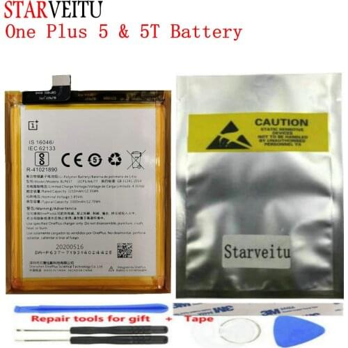 STARVEITU BLP637 Battery for Oneplus 5T Mobile Phone Replacement Li-polymer Batteries 3300mAh For Oneplus 5 100% Test