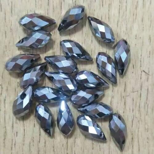Free Shipping Fashion Jewelry Faceted Crystal Water Drop Loose Beads 60PCS Fg3694