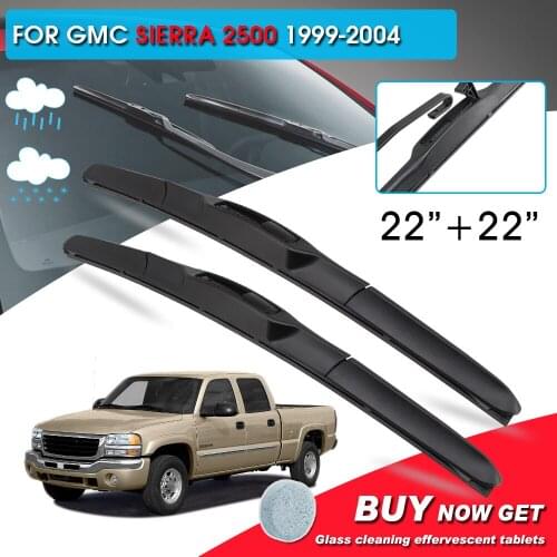 BROSHOO Car Front Window Windshield Wipers Blade For GMC Sierra 2500 22"+22"LHD&RHD Car Model Year 1999-2004 Auto Accessories