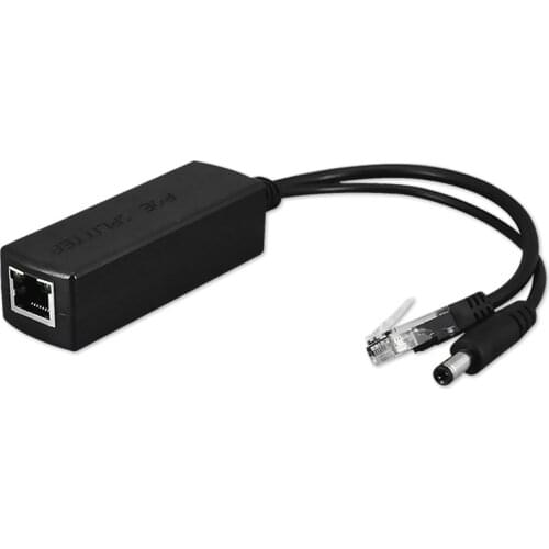 DC 48V to 12V POE Adapter Injector POE Splitter Connector IEEE802.3af 10/100M For IP Camera VoIP Phone AP 15.4W Output