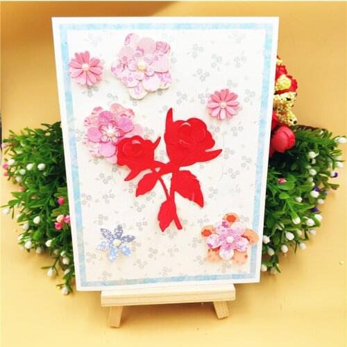Valentines Day Rose Metal Cutting Dies Stencil Scrapbooking Photo Album Card Paper Embossing Craft DIY