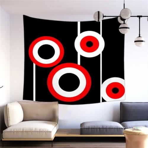 Geometry Pattern Polyester Tapestry Round Shape Dots Wall Hanging Tapestries Fashion Home Living Room Bedroom Decor T0024
