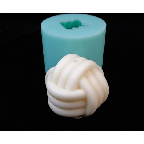 LZ012 PRZY Ball of Yarn Irregular Soap Candle Molds 3D Silicone Sphere Candle Mold Clay Resin Moulds