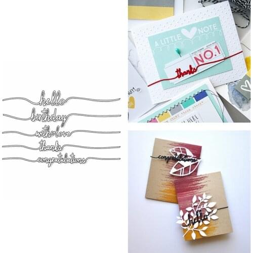 Metal Cutting Dies Necklace Type Common Words Style For DIY Album Scrapbooking Decorative Embossing Paper Cards Crafts 2019