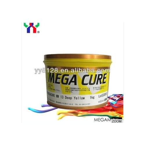 MW Deep Yellow for poster,MOQ1kg,1kg/can,JAPAN MEGAMI MEGACURE UV offset printing Ink, CNB-2series for cigarette case